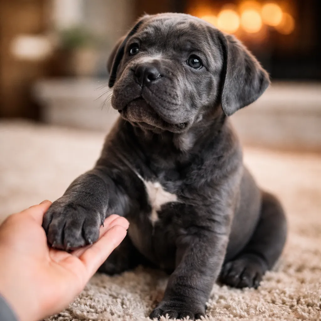 szczeniak cane corso daje lape